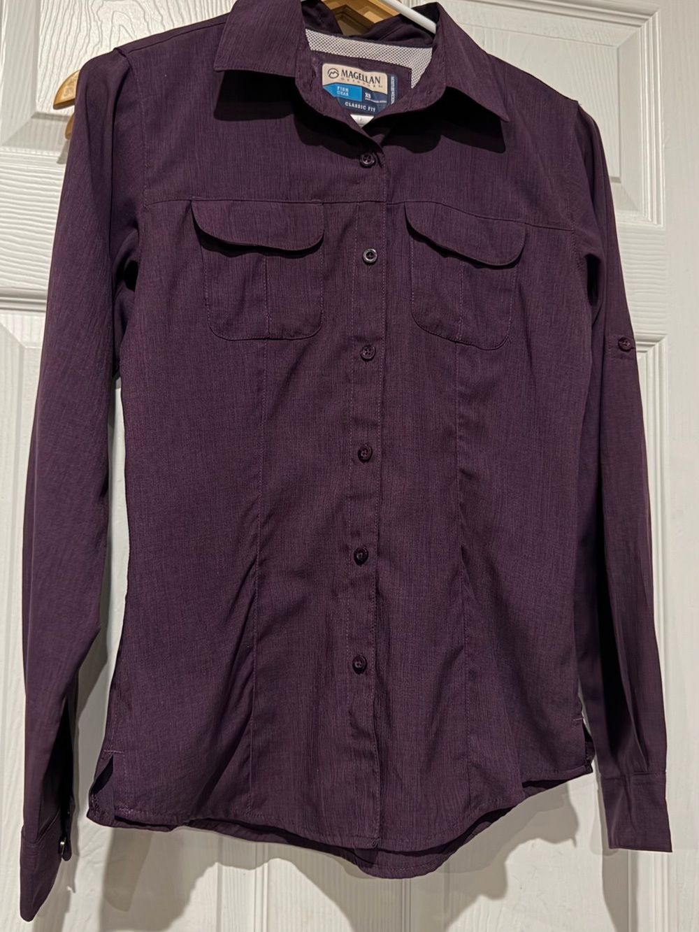 Magellan Outdoors Women's Button-Down Shirt in Plum